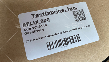 Testfabrics Black Nylon Hook Velcro黑色尼龙勾带